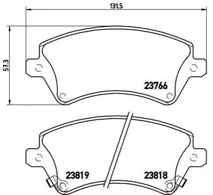 Гальмівні колодки передні дискові BREMBO P83 064 (фото 1)