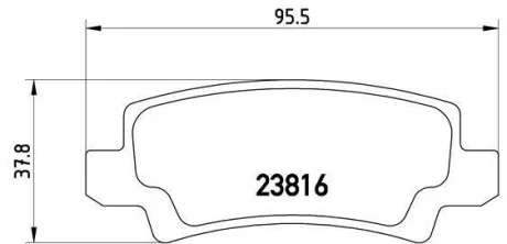 Тормозные колодки задние дисковые BREMBO P83 065