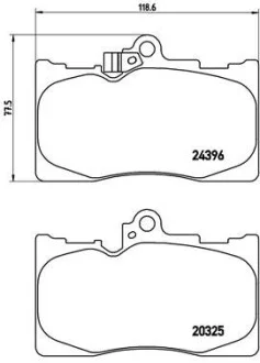 Тормозные колодки передние дисковые BREMBO P83 072