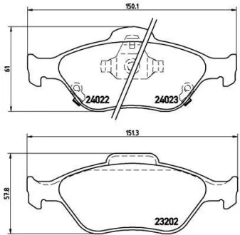 Тормозные колодки передние дисковые BREMBO P83 085