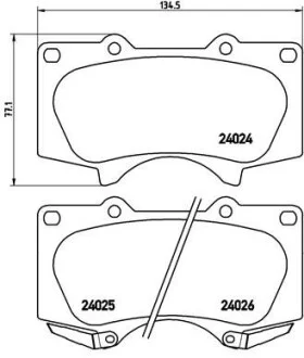 Тормозные колодки передние дисковые BREMBO P83 102