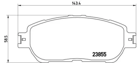 Тормозные колодки передние дисковые BREMBO P83 105