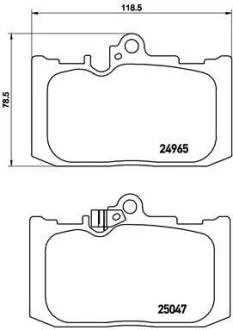 Тормозные колодки передние дисковые BREMBO P83 131