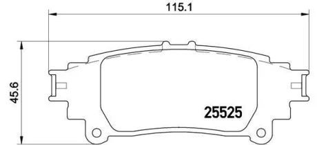 Тормозные колодки задние дисковые BREMBO P83 132