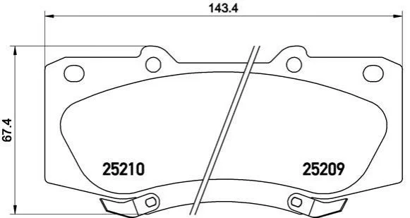 Тормозные колодки передние дисковые BREMBO P83 140 (фото 1)