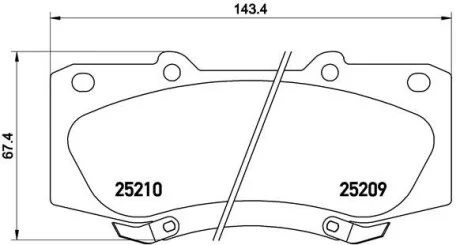 Тормозные колодки передние дисковые BREMBO P83 140