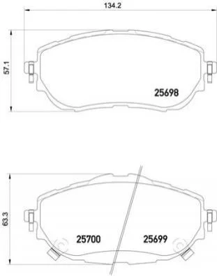 Гальмівні колодки передні дискові BREMBO P83 150 (фото 1)
