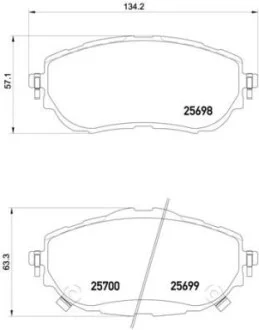 Гальмівні колодки передні дискові BREMBO P83 150