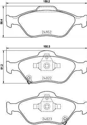 Гальмівні колодки дискові BREMBO P83 159 (фото 1)