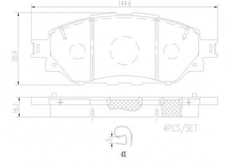 Тормозные колодки дисковые BREMBO P83 167