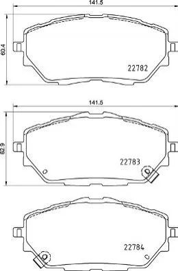 Тормозные колодки дисковые BREMBO P83 171 (фото 1)