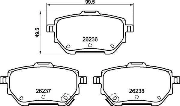 Тормозные колодки дисковые BREMBO P83 182 (фото 1)