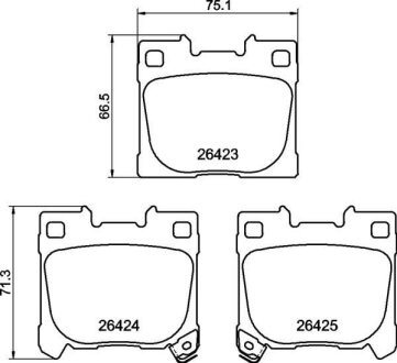 Тормозные колодки дисковые BREMBO P83 186