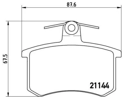 Тормозные колодки задние дисковые BREMBO P85 013