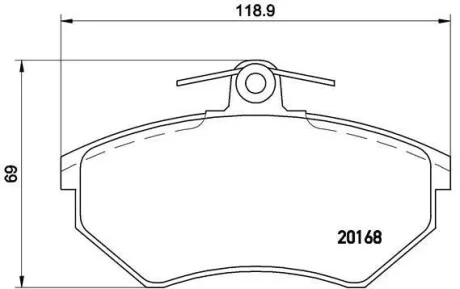 Тормозные колодки передние дисковые BREMBO P85 015