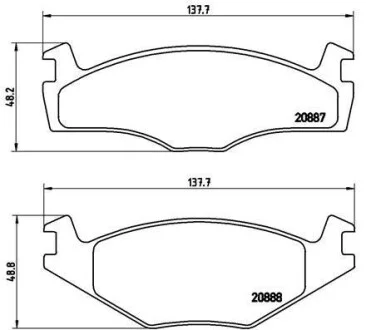 Гальмівні колодки передні дискові BREMBO P85 024