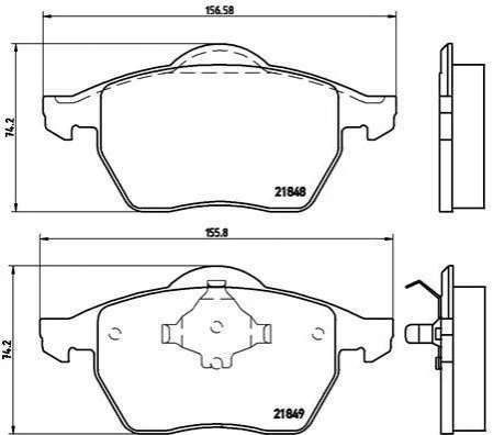 Тормозные колодки дисковые BREMBO P85 039 (фото 1)