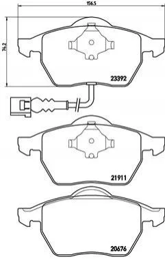 Гальмівні колодки передні дискові BREMBO P85 045 (фото 1)