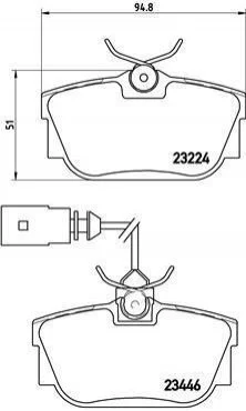Гальмівні колодки задні дискові BREMBO P85 046 (фото 1)