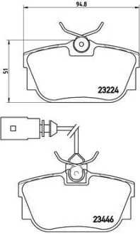 Тормозные колодки задние дисковые BREMBO P85 046