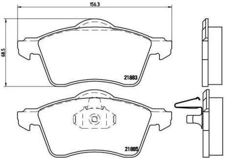 Гальмівні колодки передні дискові BREMBO P85 047