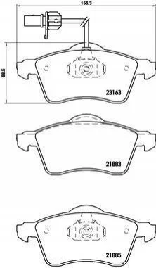 Тормозные колодки передние дисковые BREMBO P85 049 (фото 1)