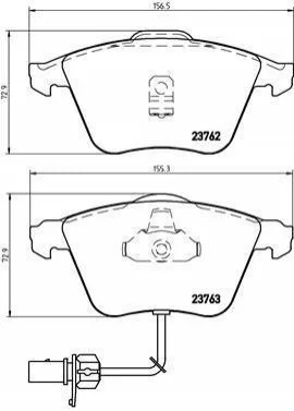 Тормозные колодки передние дисковые BREMBO P85 056 (фото 1)