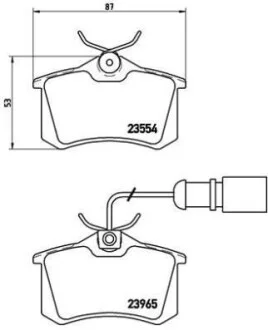 Гальмівні колодки задні дискові BREMBO P85 058