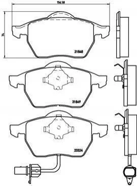 Тормозные колодки передние дисковые BREMBO P85 060 (фото 1)