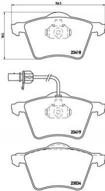 Гальмівні колодки передні дискові BREMBO P85 062 (фото 1)