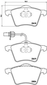 Тормозные колодки передние дисковые BREMBO P85 062