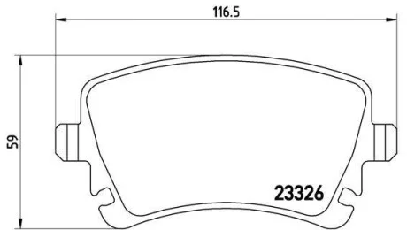 Гальмівні колодки задні дискові BREMBO P85 064