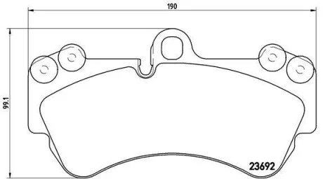 Тормозные колодки передние дисковые BREMBO P85 069