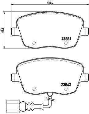 Гальмівні колодки передні дискові BREMBO P85 077 (фото 1)