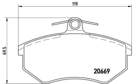 Тормозные колодки дисковые BREMBO P85 092