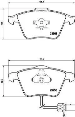 Гальмівні колодки передні дискові BREMBO P85 097 (фото 1)