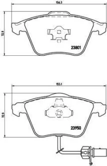 Гальмівні колодки передні дискові BREMBO P85 097