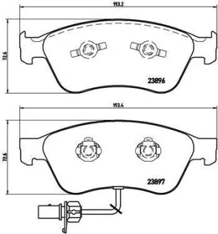 Тормозные колодки передние дисковые BREMBO P85 102