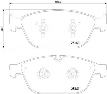 Гальмівні колодки передні дискові BREMBO P85 128 (фото 1)