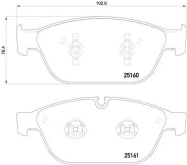 Гальмівні колодки передні дискові BREMBO P85 128