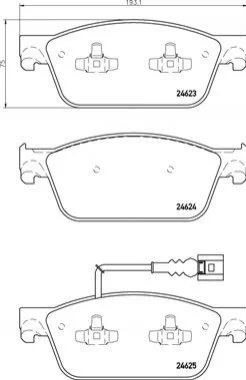 Гальмівні колодки передні дискові BREMBO P85 141 (фото 1)