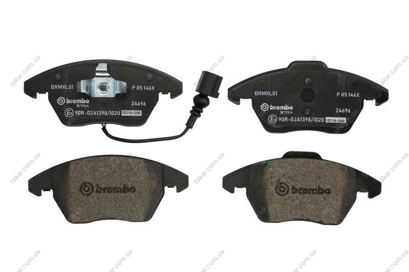 Гальмівні колодки дискові BREMBO P85 146X (фото 1)