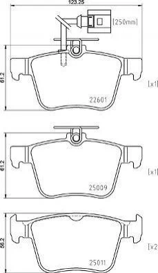 Тормозные колодки дисковые BREMBO P85 162 (фото 1)