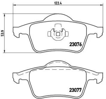 Тормозные колодки задние дисковые BREMBO P86 014