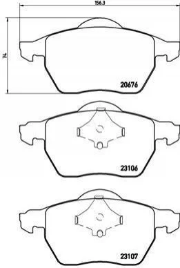 Тормозные колодки дисковые BREMBO P86 015 (фото 1)