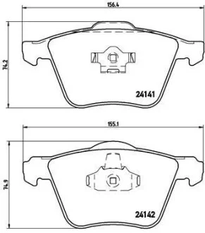 Тормозные колодки передние дисковые BREMBO P86 018