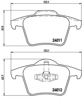 Тормозные колодки задние дисковые BREMBO P86 019