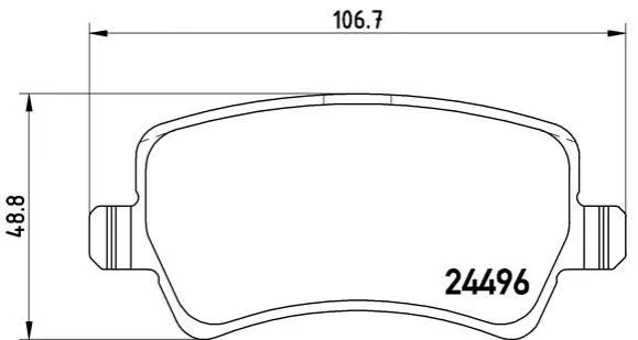 Тормозные колодки задние дисковые BREMBO P86 021 (фото 1)