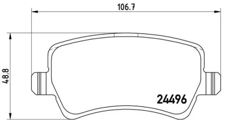 Тормозные колодки задние дисковые BREMBO P86 021
