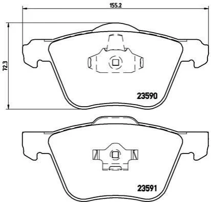 Тормозные колодки передние дисковые BREMBO P86 022 (фото 1)